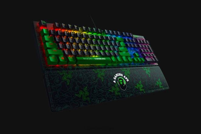 Razer X *A Bathing Ape clavier vert blackwidow v3 - interrupteur vert - nous F8BX60