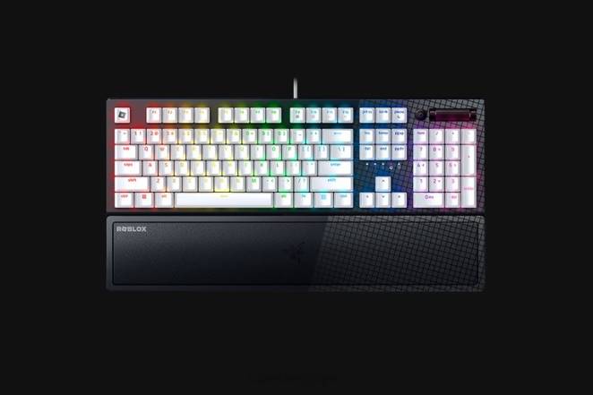 Razer clavier blanc blackwidow v3 - interrupteur vert - nous - édition roblox F8BX59