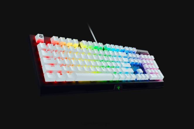 Razer clavier blanc blackwidow v3 - interrupteur vert - nous - édition roblox F8BX59