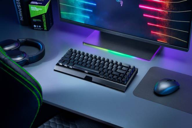 Razer clavier noir blackwidow v3 mini hyperspeed - édition fantôme - commutateur jaune - nous F8BX64