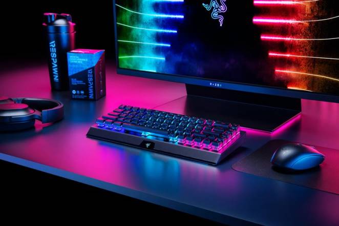 Razer clavier noir blackwidow v3 mini hyperspeed - édition fantôme - commutateur jaune - nous F8BX64