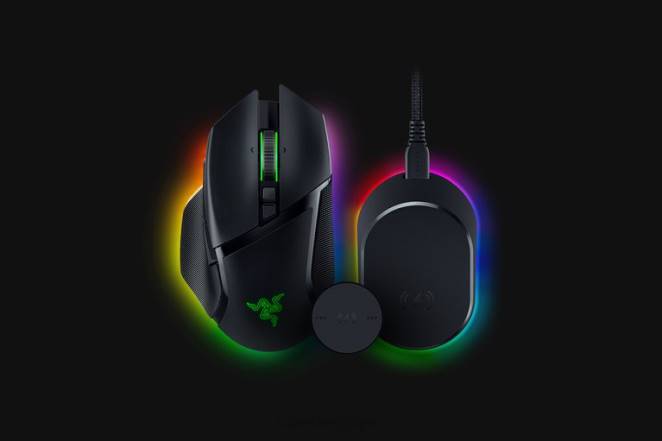 Razer souris une couleur ensemble basilisk v3 pro + station d'accueil pour souris pro F8BX30
