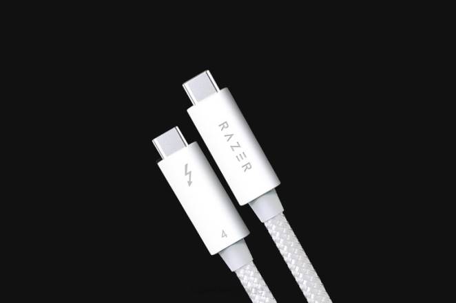 Razer composant informatique blanc câble Thunderbolt 4 F8BX24