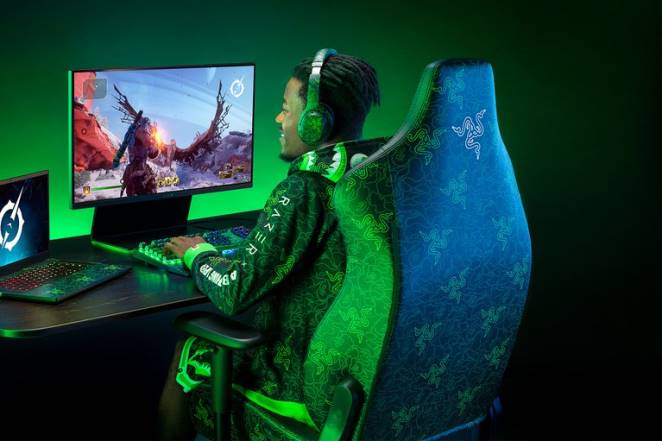 Razer X *A Bathing Ape chaise de jeu une couleur iskur x F8BX125