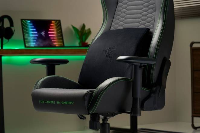Razer chaise de jeu une couleur coussin lombaire F8BX146