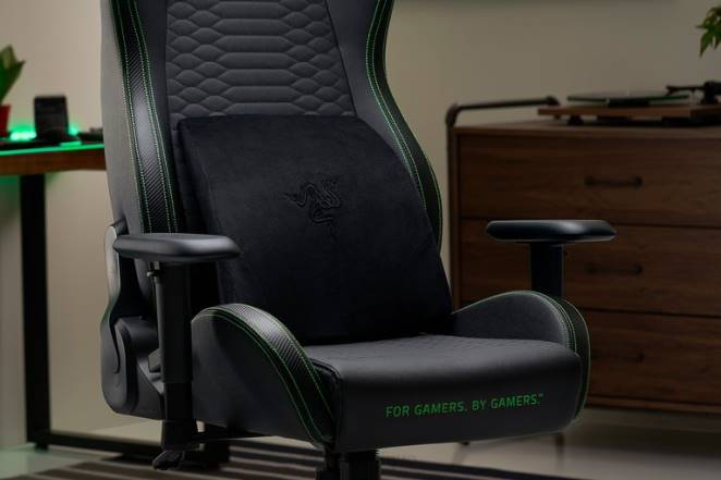 Razer chaise de jeu une couleur coussin lombaire F8BX146