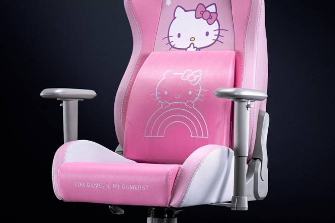 Razer chaise de jeu une couleur coussin lombaire - édition Hello Kitty et ses amis F8BX129