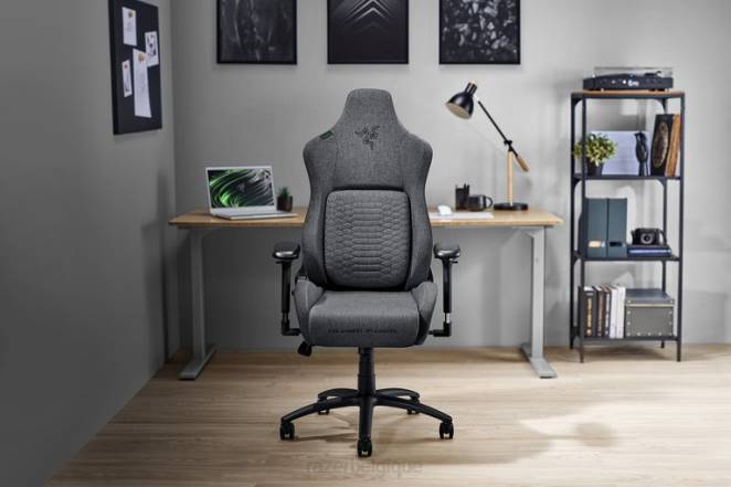 Razer chaise de jeu une couleur iskur - tissu gris foncé F8BX137