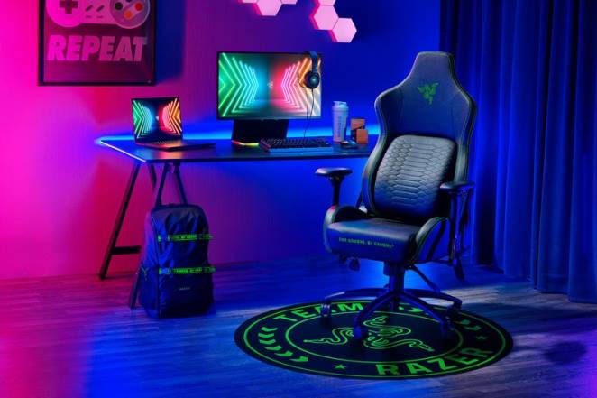 Razer chaise de jeu une couleur tapis de sol d'équipe F8BX140