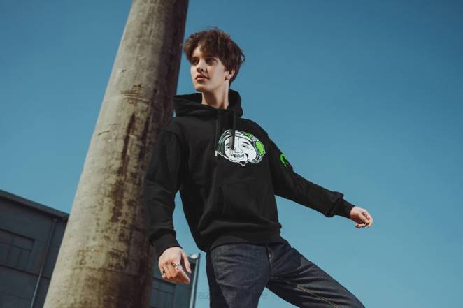 Razer vêtements une couleur sweat à capuche divinité evisu F8BX193