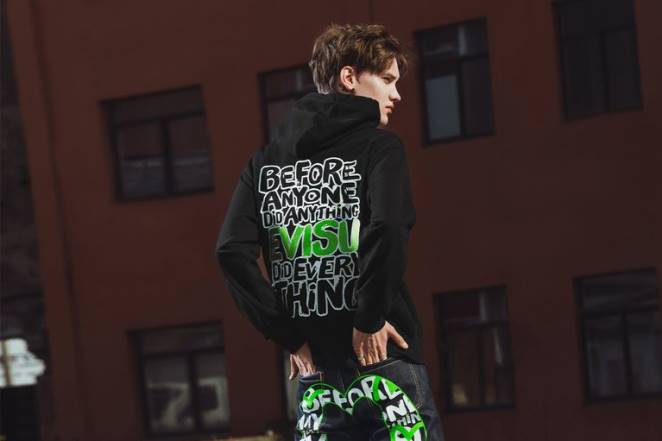 Razer vêtements une couleur sweat à capuche divinité evisu F8BX193