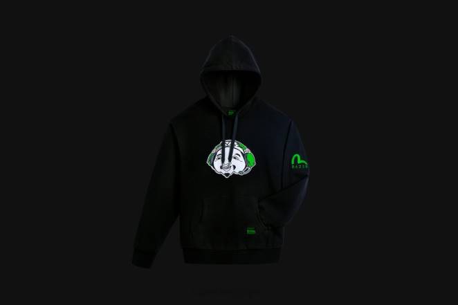 Razer vêtements une couleur sweat à capuche divinité evisu F8BX193