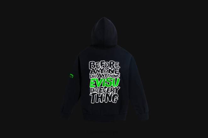 Razer vêtements une couleur sweat à capuche divinité evisu F8BX193