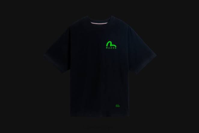Razer vêtements une couleur t-shirt imprimé evisu daicock F8BX191